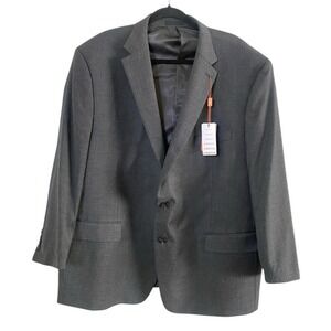 Tallia Suit Jacket 50 R Mens Dark Grey Classic Fit Stretch Blazer Sport Coat New